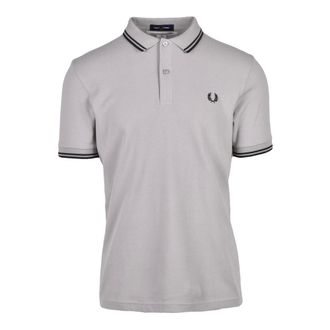 Fred Perry Polo Shirts, male, Gray, Size: M Polo