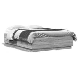 Berkfield Home Bed Frame without Mattress Grey Sonoma 120x200 cm | Size: Small Double