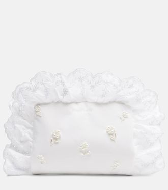 Simone Rocha Pillowcase embellished ruffled clutch