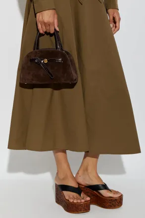 Tory Burch Suede Romy Small Bag, Womens, Brown