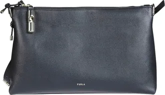Furla Tassen, Dames, Zwart, ONE Size, Leer, Debby M Schoudertas Zacht