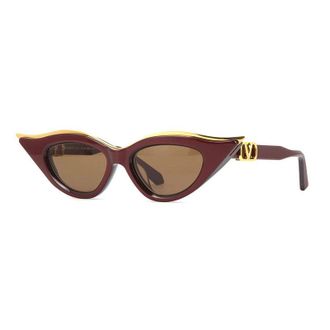 Valentino V-GOLDCUT-II VLS-114B Bordeaux/Yellow Gold/Dark Brown AR