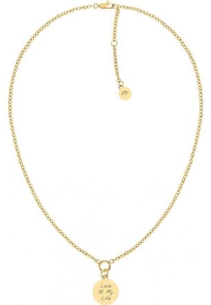 Tommy Hilfiger Womens 2780903 Ladies Necklace - Gold Stainless Steel - One Size