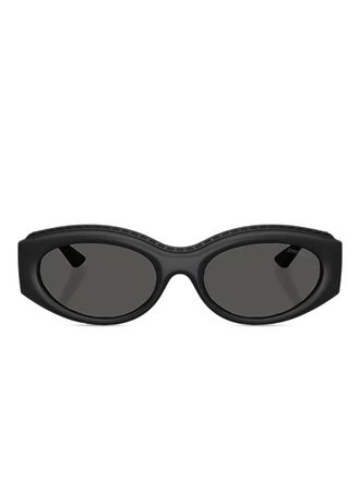 Jimmy Choo Eyewear Sue oval-frame sunglasses - women - Acetate - 54 - Black