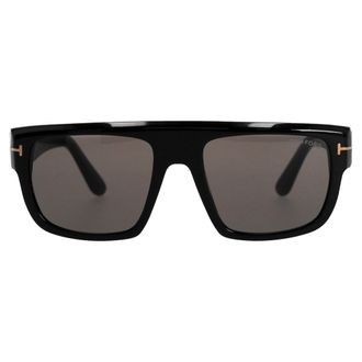 Tom Ford Tom Ford Alessio Rechthoekige Zonnebril in Zwart Acetaat