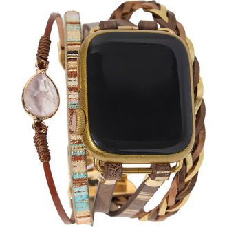 Saachi Crystal Boho Apple Watch Watchband in Brown Multi at Nordstrom Rack