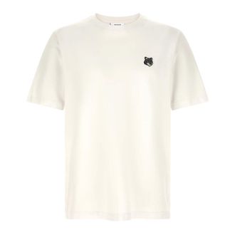 Maison Kitsun&eacute; T-Shirts, male, White, Size: XL Fox Head Comfort T-Shirt