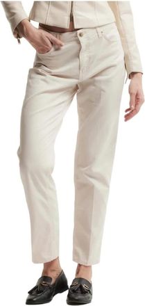 Kocca Straight Trousers, female, Beige, Size: W27 Beige Straight Trousers Womens Clothing