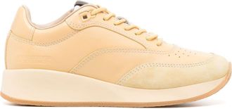 Jacquemus panelled lace-up sneakers - women - Leather - 38 - Yellow
