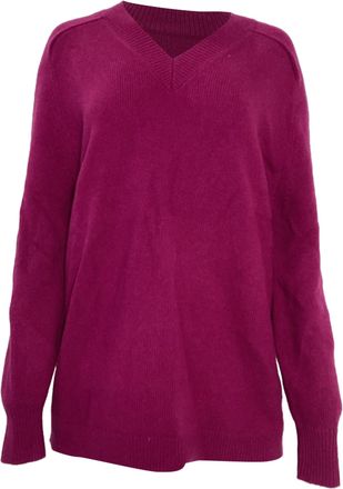 Theory Fine Knit Sweater in Purple Wool