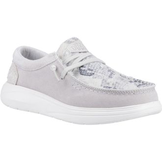 HeyDude Wendy COMF Leer Dames Grijs/Slang Moccasins Schoenen