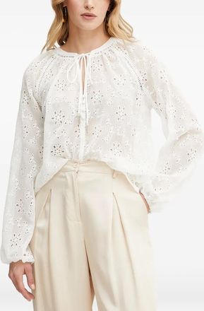 Guess Co Blusa con ricamo - Bianco