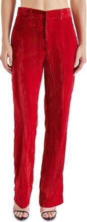 Steve Madden Mercer Crushed Velvet Pants Red