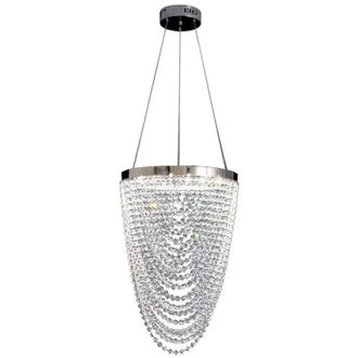 Trade Shop Lampadario a Sospensione Soffitto Led 35w Moderno Cristalli Luce Fredda 6500k B75 - - Trade Shop Traesio