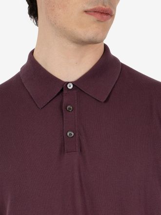 Roberto Collina Polo manica corta bordeaux
