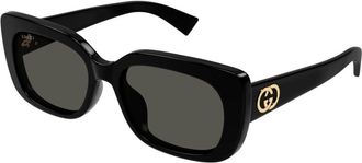 Gucci GG1979SK Asian Fit 001 Womens Sunglasses Black Size 55 - Free RX Lenses - Free RX Lenses