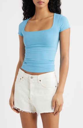 Free People Sunfade Clean Lines Baby T-Shirt in Blissful Blue at Nordstrom, Size X-Small