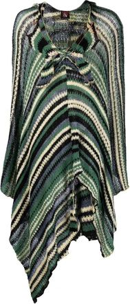 Vitelli Poncho lungo in maglia - Verde