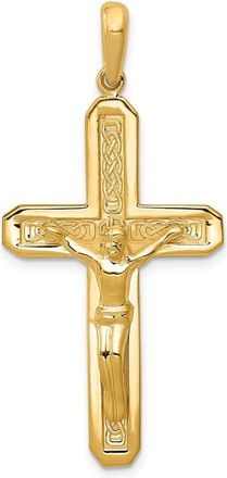 Diamond2Deal 10k Yellow Gold Polished Crucifix Pendant