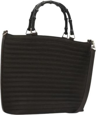 Gucci Pre-owned Vintage Nylon Handtas - Dames - Vintage Handtas - Bruin - ONE Size - Nylon - Vintage