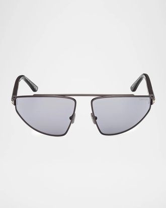 Tom Ford Men & apos;s Parker 02 Metal Aviator Sunglasses