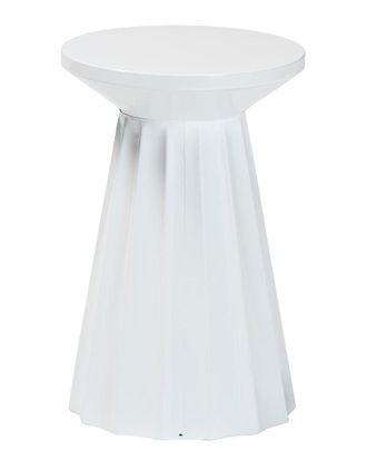 Baxton Studio Ulmer Metal Scalloped Side Table