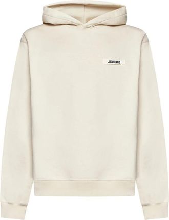 Jacquemus Le Hoodie Gros Grain - Heren - Hoodies - Beige - XL - Katoen - Hoodies & sweatvesten