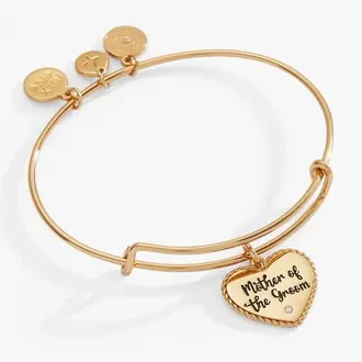 Alex and Ani Mother of the Groom Heart Bangle in Silver at Nordstrom