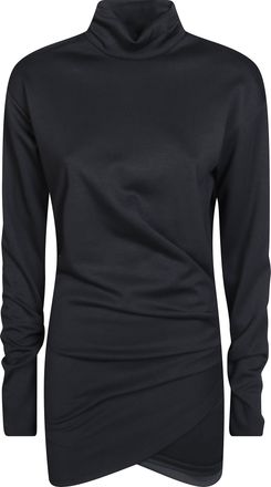 Dondup Viscose-Blend Asymmetrical Scuba Dress