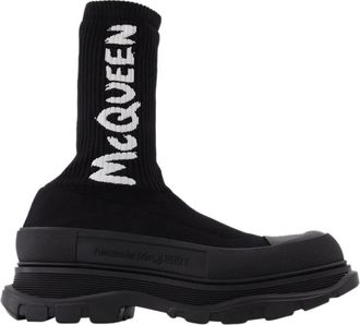 Alexander McQueen Zwarte Soklaarzen met Plateauzool - Heren - Sneakers - Zwart - 41 EU - Schoenen