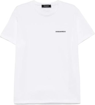 Dsquared2 Katoenen Logo T-shirt - Heren - T-shirts - Wit - XL - Katoen - Tops