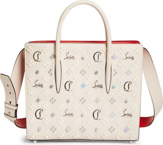 Christian Louboutin Medium Paloma Studded Leather Satchel in F609 Leche/multi at Nordstrom