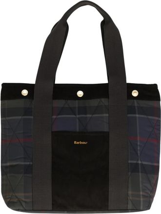 Barbour Healy Quilted Tote Bag - Dames - Shoppers - Groen - ONE Size - Polyester - Tassen