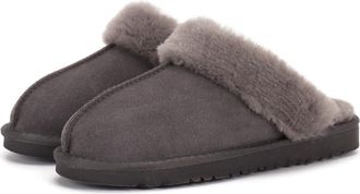 Generic Womens Fuzzy Memory Foam House Slippers Comfy Fluffy Winter Scuff Slippers Warm & Cozy Indoor Slip-On Scuffette Slides for Bedroom,Gray,8.5 UK