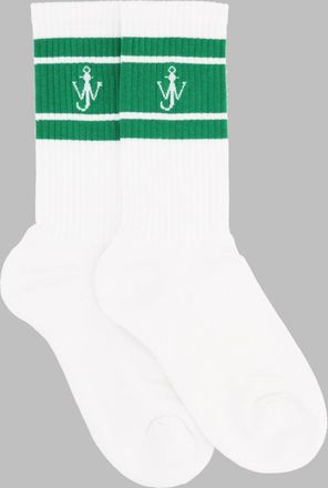 J.W.Anderson Womens Socks Logo White Cotton Blend