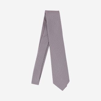 Ferragamo Seidenkrawatte mit geometrischem Muster