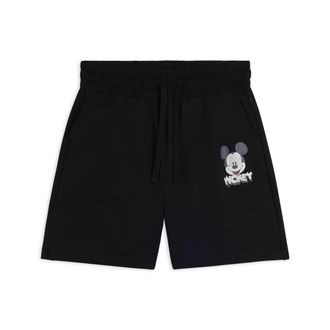 Freddy Pantaloncini neri regular fit con stampa Mickey Mouse