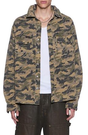 Ksubi Vulture Camo Print Shirt in Green at Nordstrom, Size X-Large