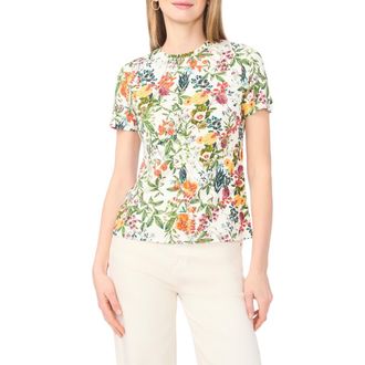 Ted Baker Floral Print T-Shirt in New Ivory at Nordstrom Rack, Size X-Large