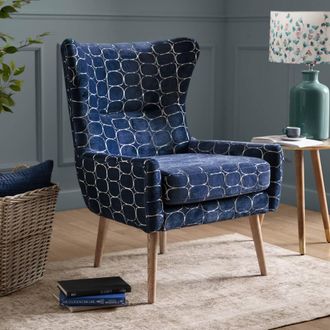 Voyage Maison Oswald Velvet Chair in Blue