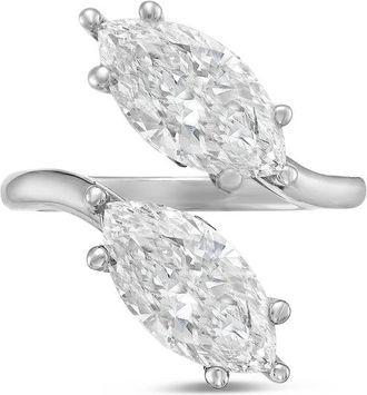 Diana M. Jewels Platinum 6.00 Cts 2 Stone Marquise Lab Grown Diamond Ring