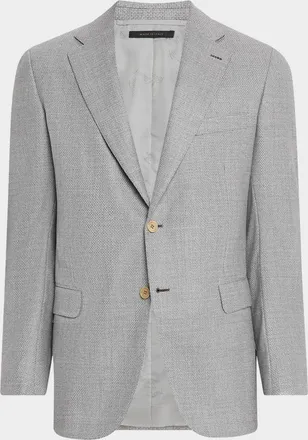 Brioni Men & apos;s Wool Hopsack Single-Breasted Blazer