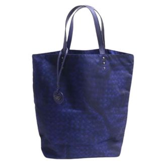 Bottega Veneta Pre-owned Tote Bags, female, Blue, Size: ONE SIZE Pre-owned Intreccio Rusion Nylon Leather Tote Bag