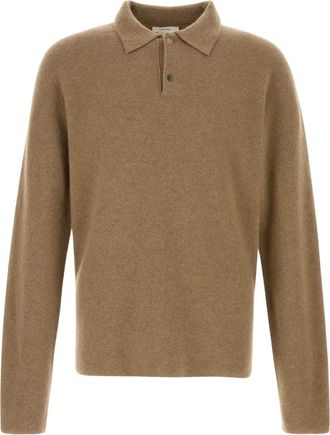 The Row cashmere polo shirt - men - Cashmere - L - Brown