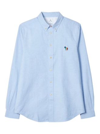 Paul Smith embroidered-detail shirt - Blauw