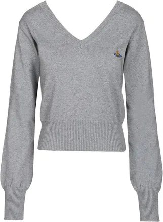 Vivienne Westwood Truien & Vesten, Dames, Grijs, S, Katoen, Breiwerk