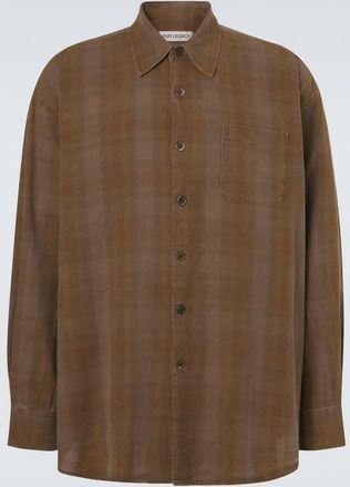 Our Legacy Borrowed checked cotton shirt