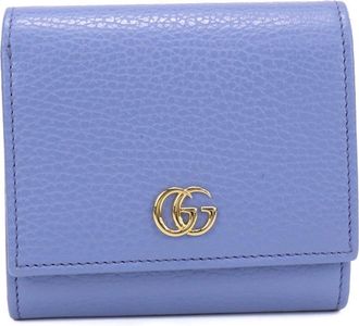 Gucci Blue Leather Wallet (Bi-Fold) (Pre-Owned)