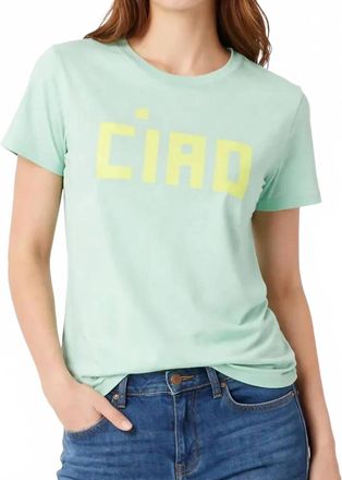 Clare Vivier Classic Graphic Ciao Tee In Menthe