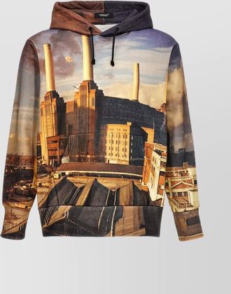 Undercover graphic print hoodie with hood and kangaroo pocket